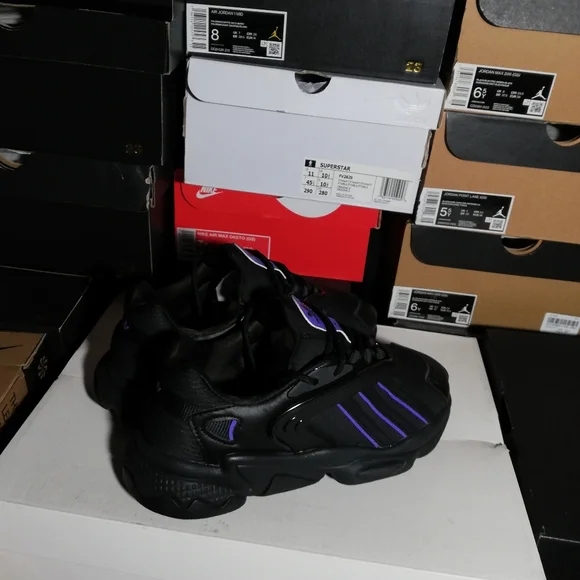 ADIDAS OZTRAL DEEPBLACK/PURPLE WOMEN'S US SIZE 6 BRAND NEW BUT NO BOX - Picture 8 of 12